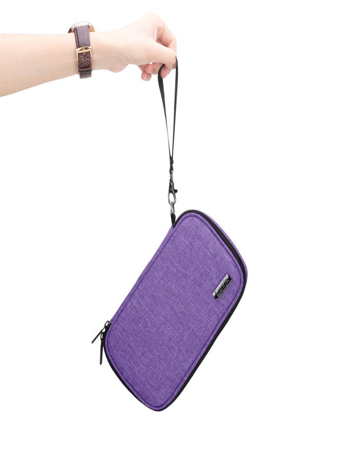 لوكسجا حقيبة سفر لوكسجا لمستلزمات مرضى السكري، حقيبة تخزين لجهاز قياس نسبة السكر في الدم ومستلزمات مرضى السكري الأخرى (الحقيبة فقط)، بنفسجي - Image 5